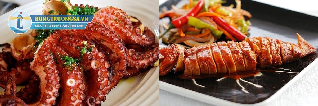 chế biến món ngon từ bạch tuộc và mực