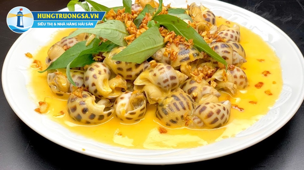 hải sản ngon dễ làm - ốc hương sốt bơ tỏi