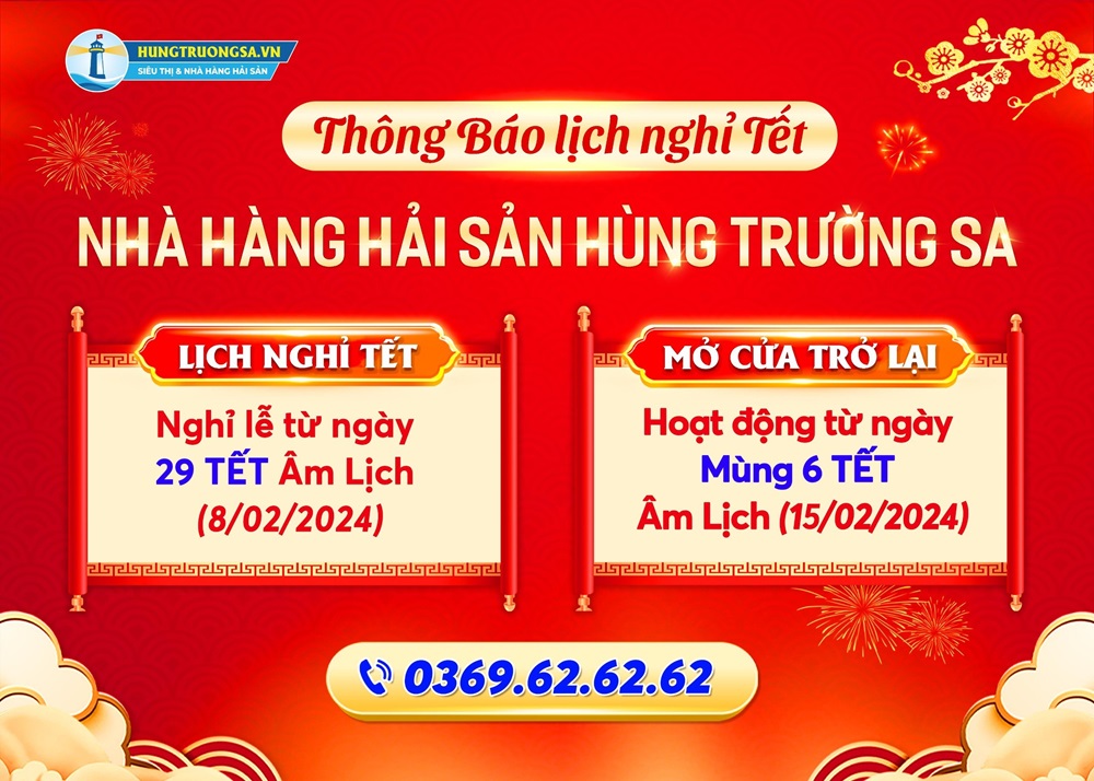 thông báo nghỉ tết nhà hàng
