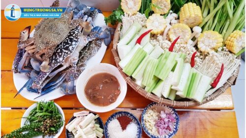 lẩu ghẹ rau muống 1