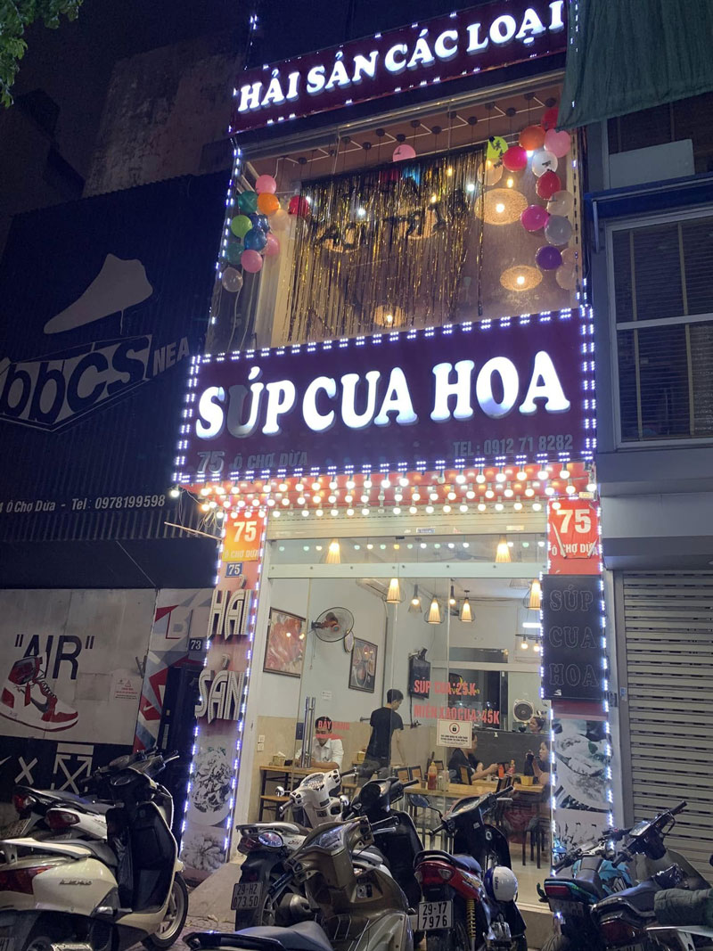 Nhà hàng Súp Cua Hoa tại Ô Chợ Dừa