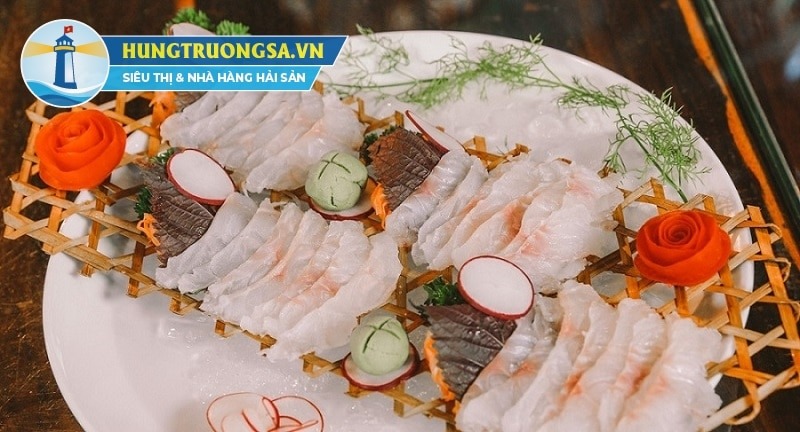Món sashimi cá bơn tinh tế