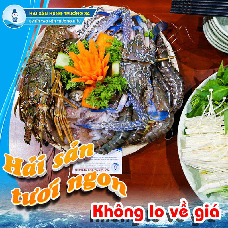 Menu hải sản cao cấp tại Nhà hàng Hùng Trường Sa