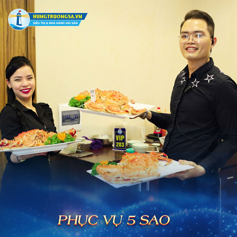 Nhà hàng Hải Sản Hùng Trường Sa phục vụ nhiệt tình, chu đáo