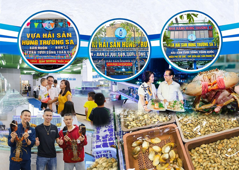 Trực tiếp chọn hải sản tươi sống tại tầng 1 Nhà hàng Hùng Trường Sa